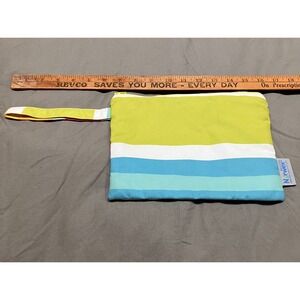 Norwex Travel Bag Striped BacLock Microfiber Wristlet Pouch Wet Dry